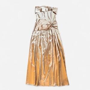 Eureka Vintage 90s/2000s Light Gold Strapless Princess Gown